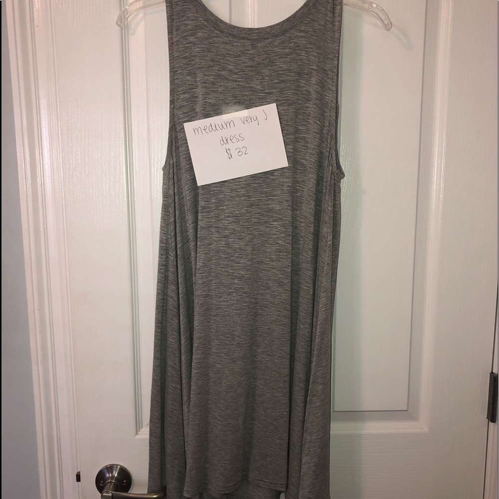 Gray dress with detailed back